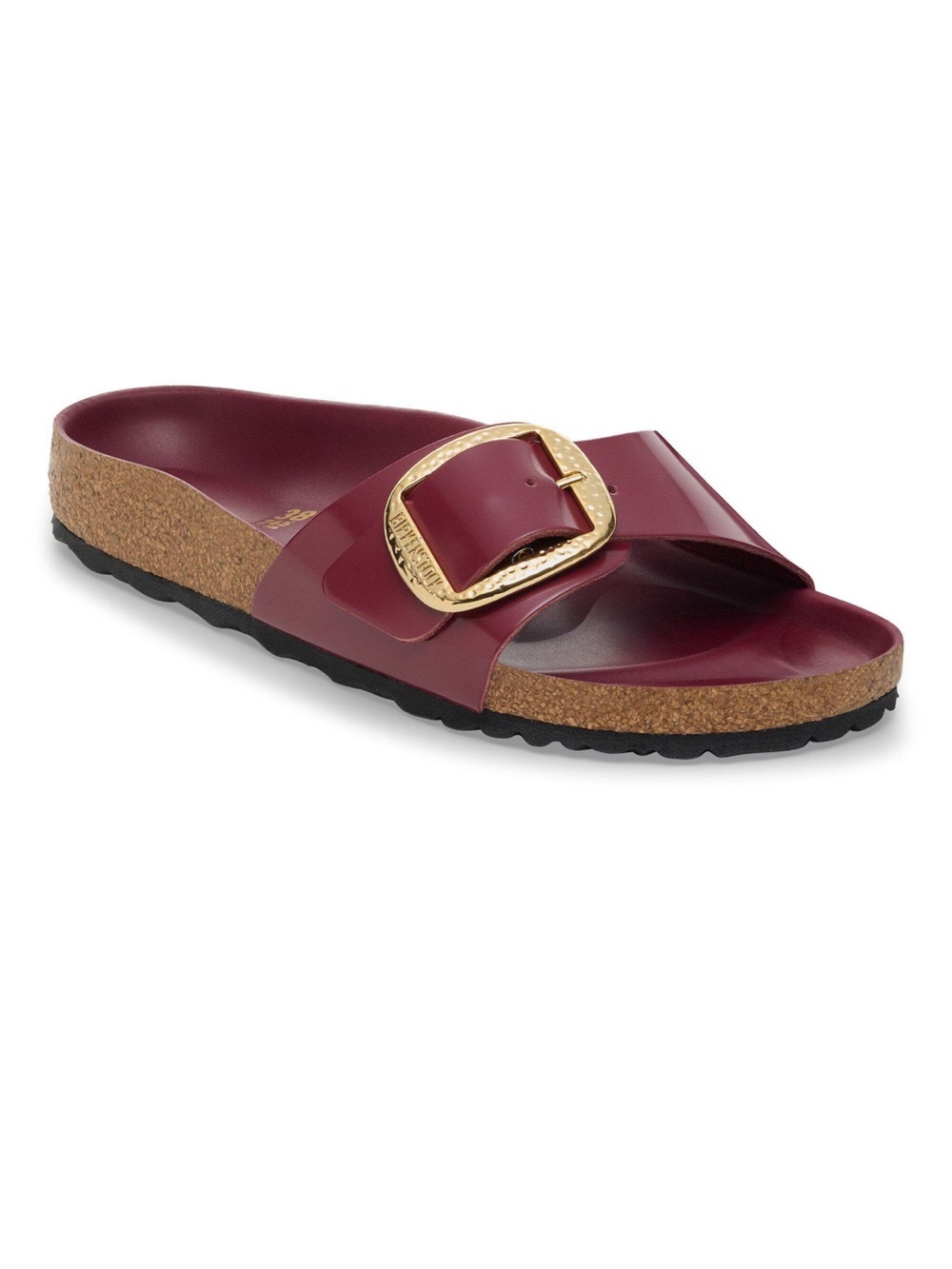 Birkenstock Madrid Hammered Big Buckle Size 38 in Zinfandel High Shine